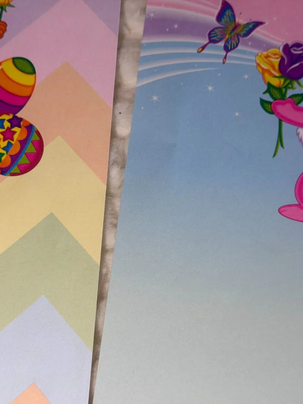 Vintage Lisa Frank Easter Stationary Paper- Easter Bunny & Ballerina Easter Bear